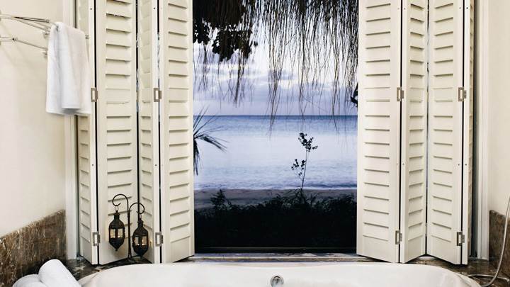 Bathtub Side Door Sea View